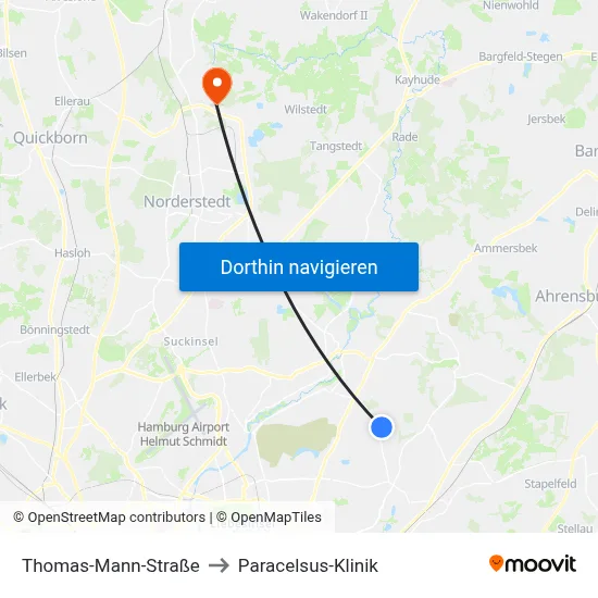 Thomas-Mann-Straße to Paracelsus-Klinik map