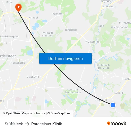 Stüffeleck to Paracelsus-Klinik map