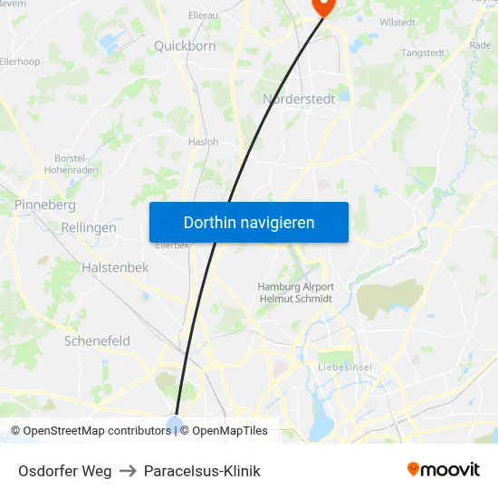 Osdorfer Weg to Paracelsus-Klinik map