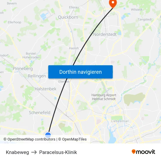 Knabeweg to Paracelsus-Klinik map