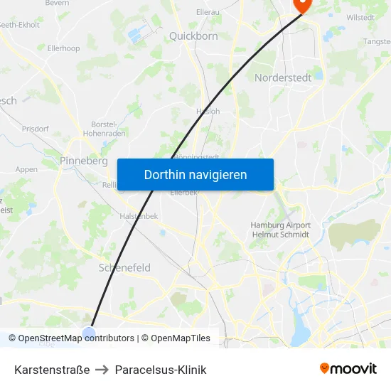 Karstenstraße to Paracelsus-Klinik map