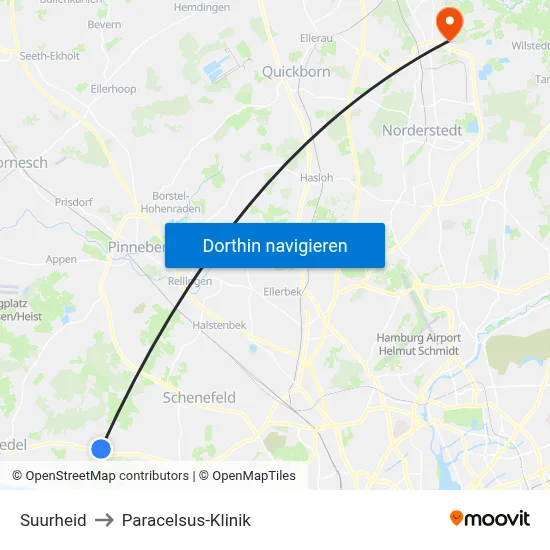 Suurheid to Paracelsus-Klinik map