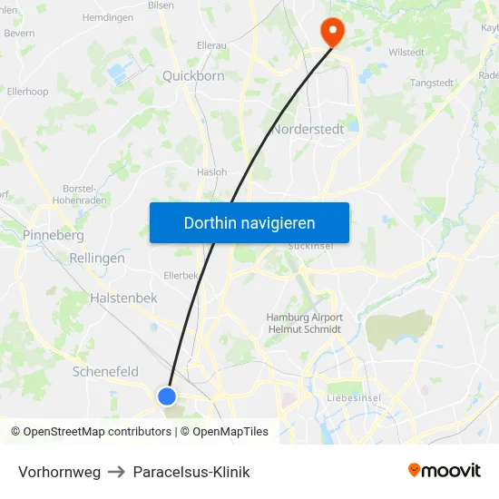 Vorhornweg to Paracelsus-Klinik map