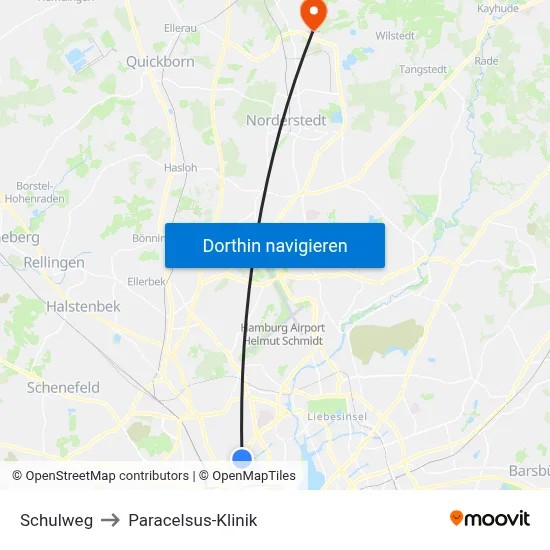 Schulweg to Paracelsus-Klinik map
