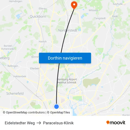 Eidelstedter Weg to Paracelsus-Klinik map