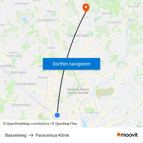 Basselweg to Paracelsus-Klinik map
