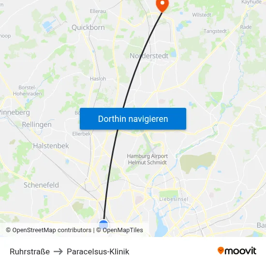 Ruhrstraße to Paracelsus-Klinik map