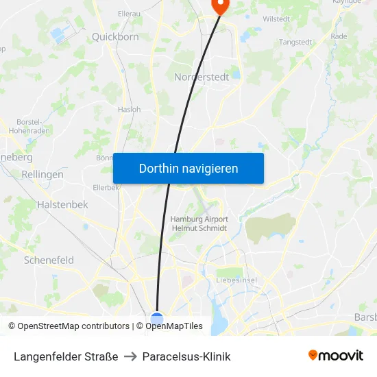 Langenfelder Straße to Paracelsus-Klinik map