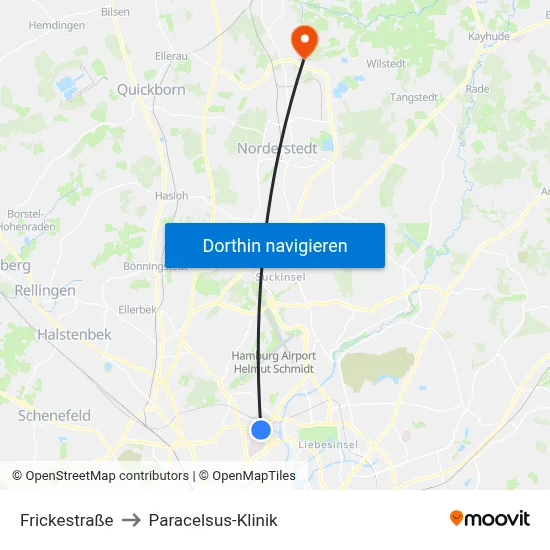 Frickestraße to Paracelsus-Klinik map