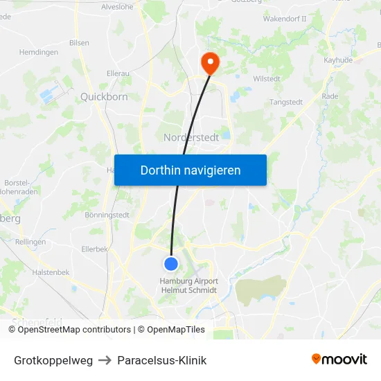 Grotkoppelweg to Paracelsus-Klinik map