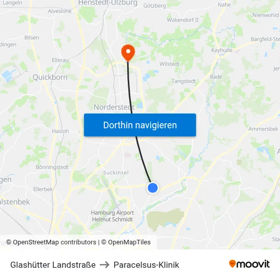 Glashütter Landstraße to Paracelsus-Klinik map