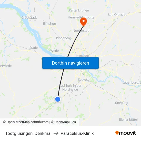 Todtglüsingen, Denkmal to Paracelsus-Klinik map