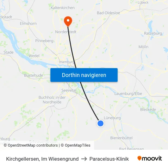 Kirchgellersen, Im Wiesengrund to Paracelsus-Klinik map