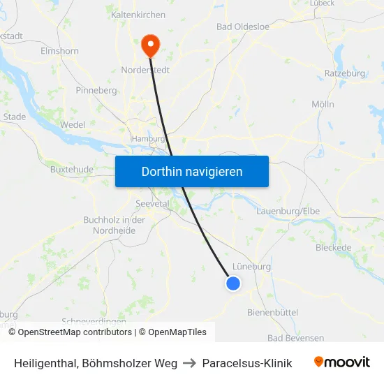 Heiligenthal, Böhmsholzer Weg to Paracelsus-Klinik map
