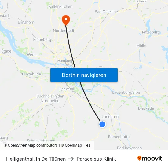 Heiligenthal, In De Tüünen to Paracelsus-Klinik map