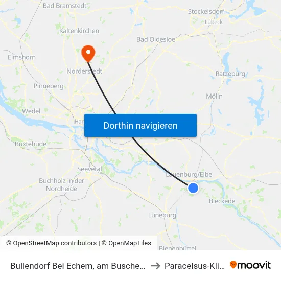 Bullendorf Bei Echem, am Buscheberg to Paracelsus-Klinik map
