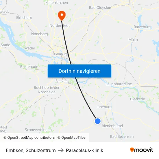 Embsen, Schulzentrum to Paracelsus-Klinik map
