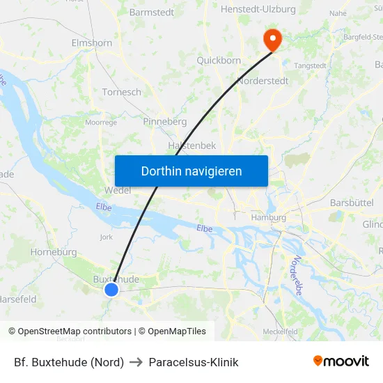 Bf. Buxtehude (Nord) to Paracelsus-Klinik map