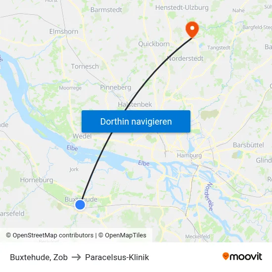 Buxtehude, Zob to Paracelsus-Klinik map