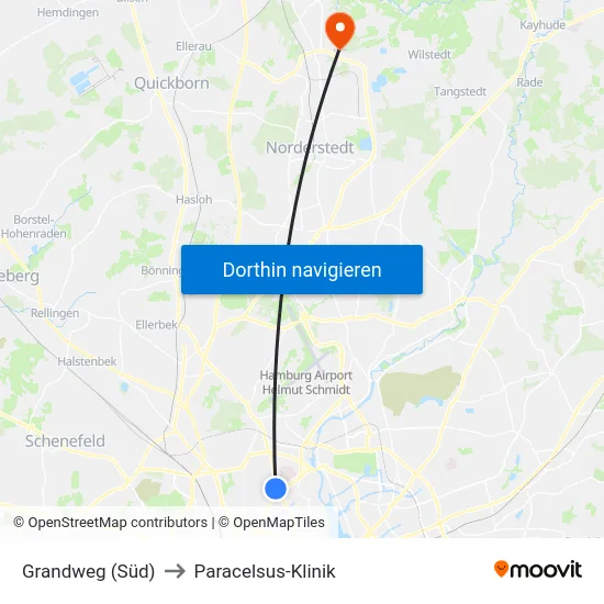 Grandweg (Süd) to Paracelsus-Klinik map