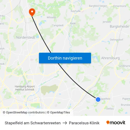 Stapelfeld am Schwartenreeten to Paracelsus-Klinik map