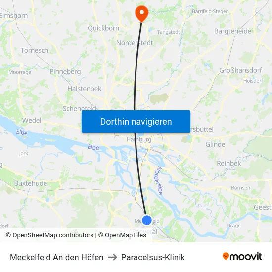Meckelfeld An den Höfen to Paracelsus-Klinik map