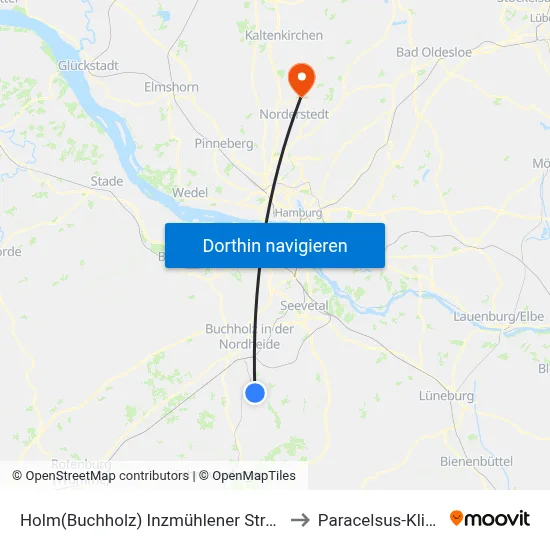 Holm(Buchholz) Inzmühlener Straße to Paracelsus-Klinik map