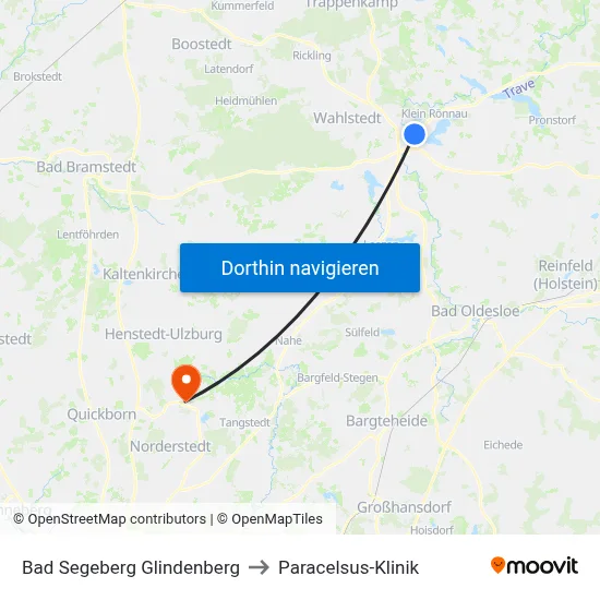 Bad Segeberg Glindenberg to Paracelsus-Klinik map