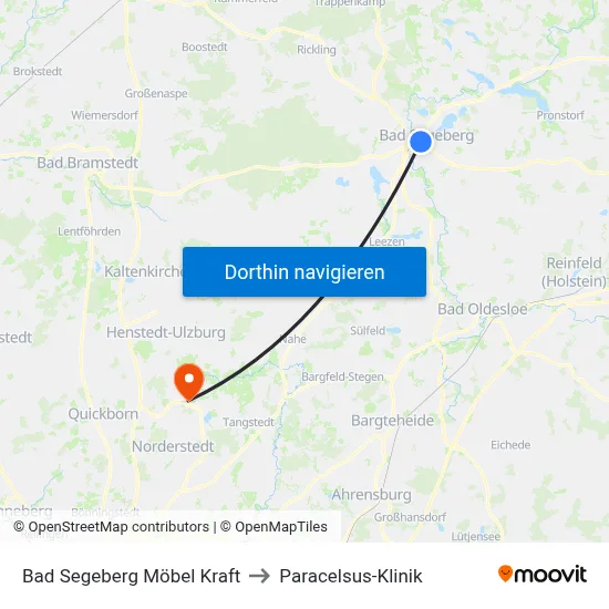 Bad Segeberg Möbel Kraft to Paracelsus-Klinik map