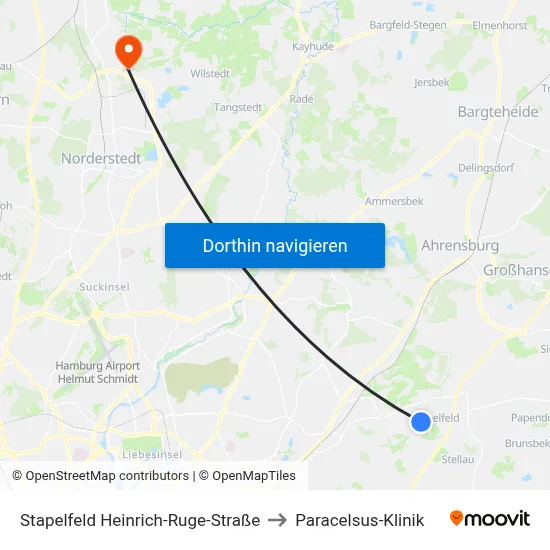 Stapelfeld Heinrich-Ruge-Straße to Paracelsus-Klinik map