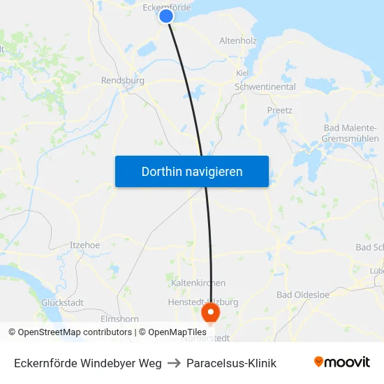 Eckernförde Windebyer Weg to Paracelsus-Klinik map