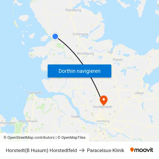 Horstedt(B Husum) Horstedtfeld to Paracelsus-Klinik map