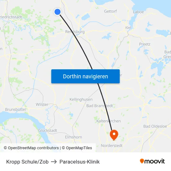 Kropp Schule/Zob to Paracelsus-Klinik map