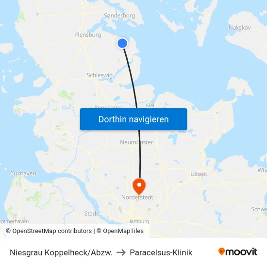 Niesgrau Koppelheck/Abzw. to Paracelsus-Klinik map