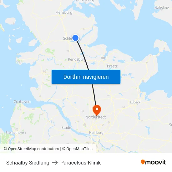 Schaalby Siedlung to Paracelsus-Klinik map