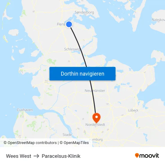 Wees West to Paracelsus-Klinik map