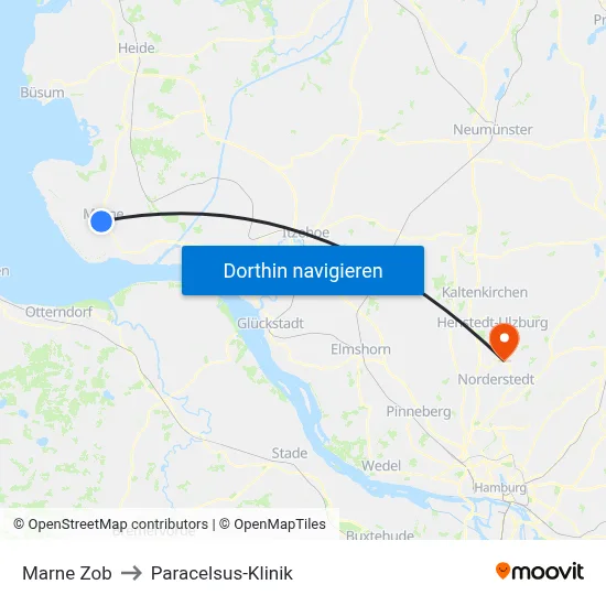 Marne Zob to Paracelsus-Klinik map