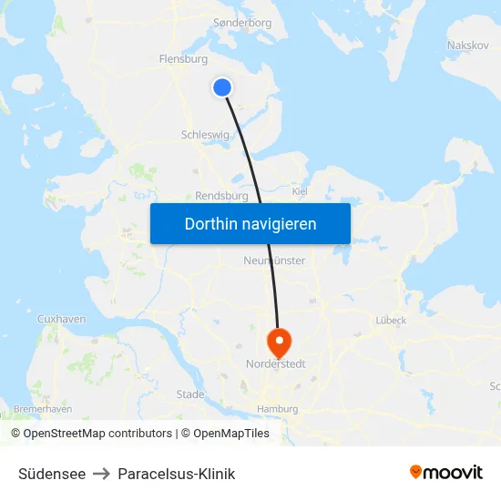 Südensee to Paracelsus-Klinik map
