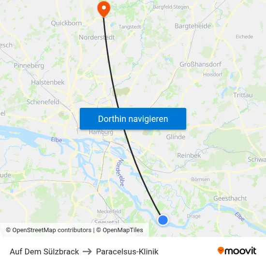 Auf Dem Sülzbrack to Paracelsus-Klinik map