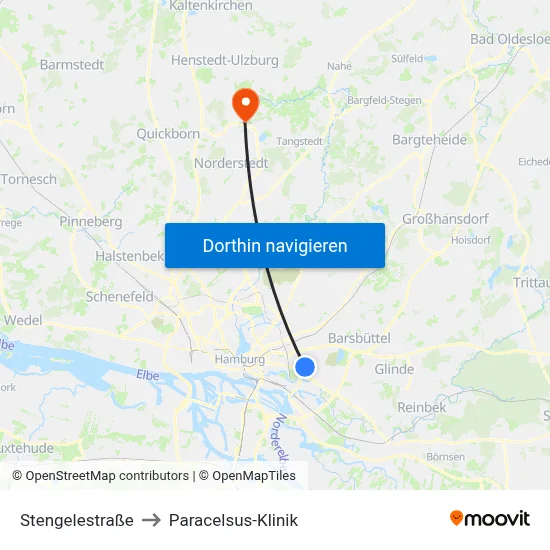Stengelestraße to Paracelsus-Klinik map