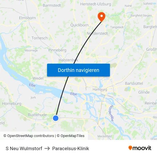 S Neu Wulmstorf to Paracelsus-Klinik map