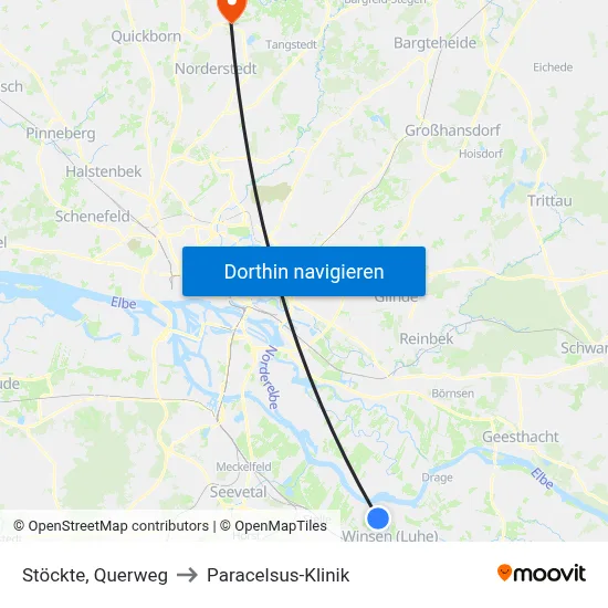 Stöckte, Querweg to Paracelsus-Klinik map