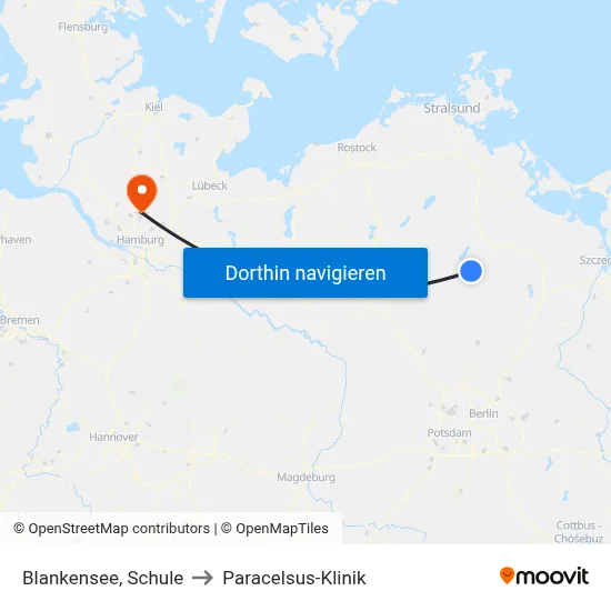 Blankensee, Schule to Paracelsus-Klinik map