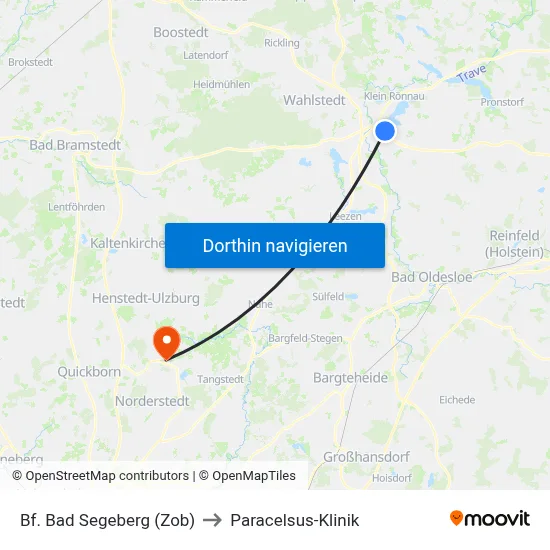 Bf. Bad Segeberg (Zob) to Paracelsus-Klinik map