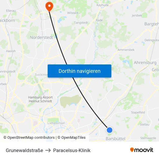 Grunewaldstraße to Paracelsus-Klinik map