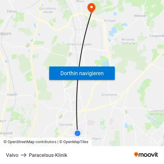 Valvo to Paracelsus-Klinik map