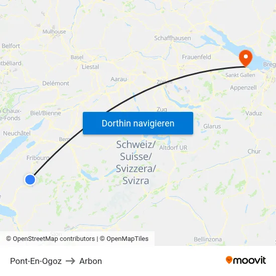 Pont-En-Ogoz to Arbon map
