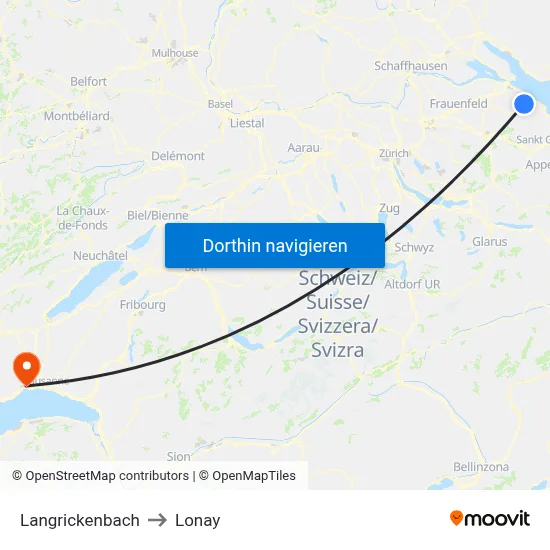 Langrickenbach to Lonay map
