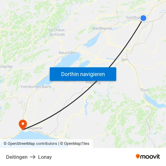Deitingen to Lonay map
