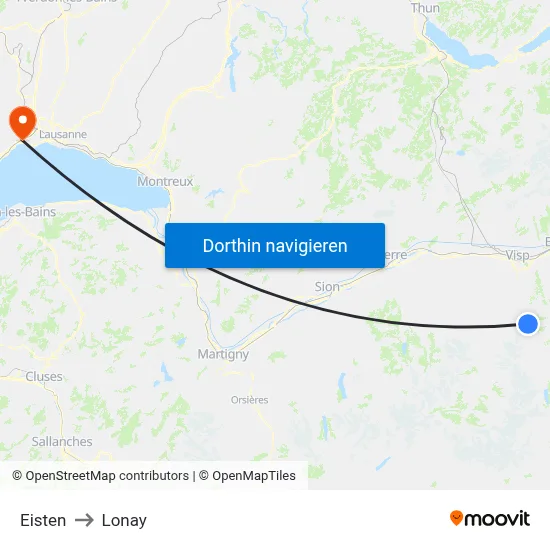 Eisten to Lonay map